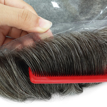 男士真人假发 跨境爆款 TOUPEE 发块 超薄PU 真人发丝 一件代发