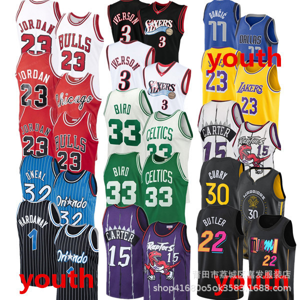 Foreign trade jerseys for the Lakers, Heat, Nets, Warriors, 76ers, Mavericks, Raptors, Magic basketball teams for teenagers and older children Foreign trade jerseys for the Lakers, Heat, Nets, Warriors, 76ers, Mavericks, Raptors, Magic basketball teams for teenagers and older children