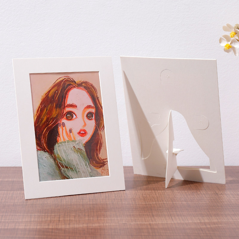 Cardboard Photo Frame with Stand, Simple Thick Cardboard Mounting Frame, 6inch 7inch A4 Photo Work Mounting Frame Cardboard Photo Frame with Stand, Simple Thick Cardboard Mounting Frame, 6inch 7inch A4 Photo Work Mounting Frame
