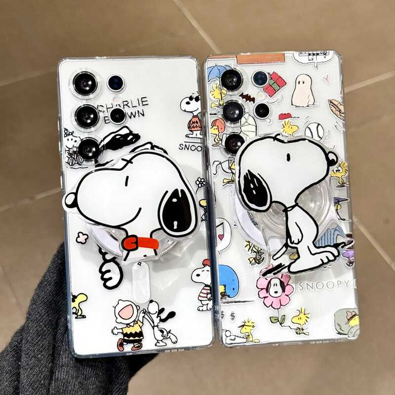 Creative Faucet Snoopy Suitable for Samsung S26Ultra Mobile Phone Case S25U Magnetic Protective Cover S24/23 Soft Creative Faucet Snoopy Suitable for Samsung S26Ultra Mobile Phone Case S25U Magnetic Protective Cover S24/23 Soft