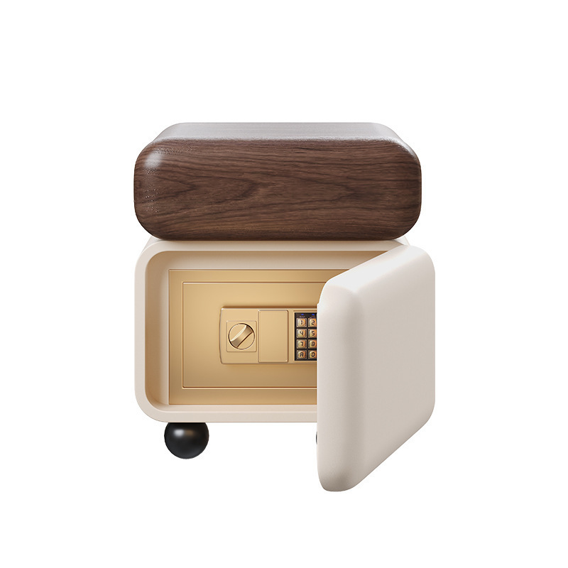 Medieval estilo cabecera de madera sólida caja fuerte todo-en - uno 2025 nuevo dormitorio doméstico de lujo ligero alta madera sólida gabinete de almacenamiento