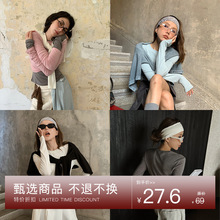 【十三行4折特价不退货】基础款多色韩系打底长袖T恤女秋季上衣