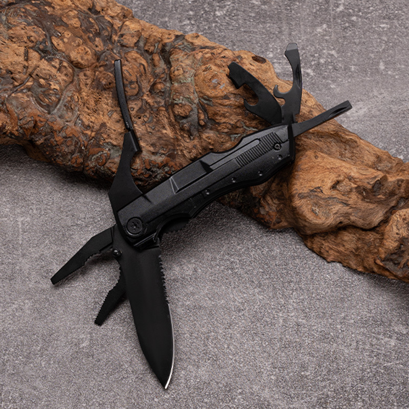 不锈钢多功能刀钳带螺丝批头组合维修工具户外折叠刀具户外便携