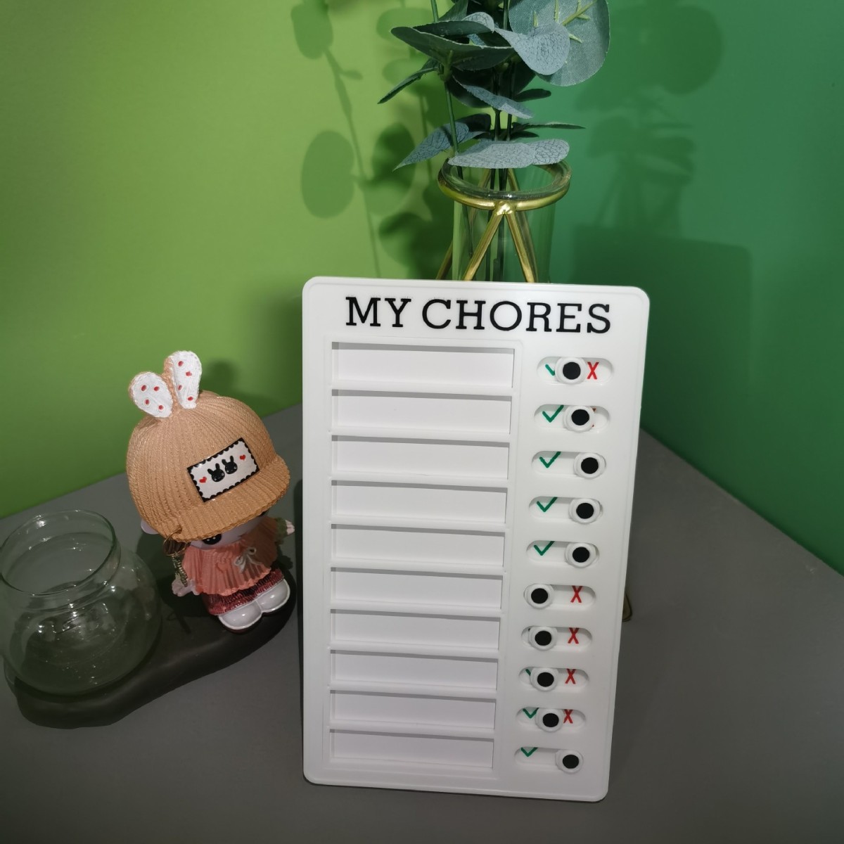 La autodisciplina tarjeta perforadora Niños Estudiantes de la escuela primaria mesa de aprendizaje buenos hábitos desarrollar planes de esta tarea de vacaciones de verano tiempo mesa de artefactos