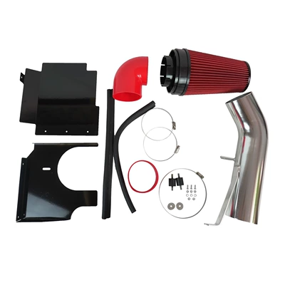 Car Air Intake Kit Modified Intake Aluminum Pipe for Gmc Chevrolet V8 1999-2006 (Sorma kollektoru (Giriş)) - silver-red