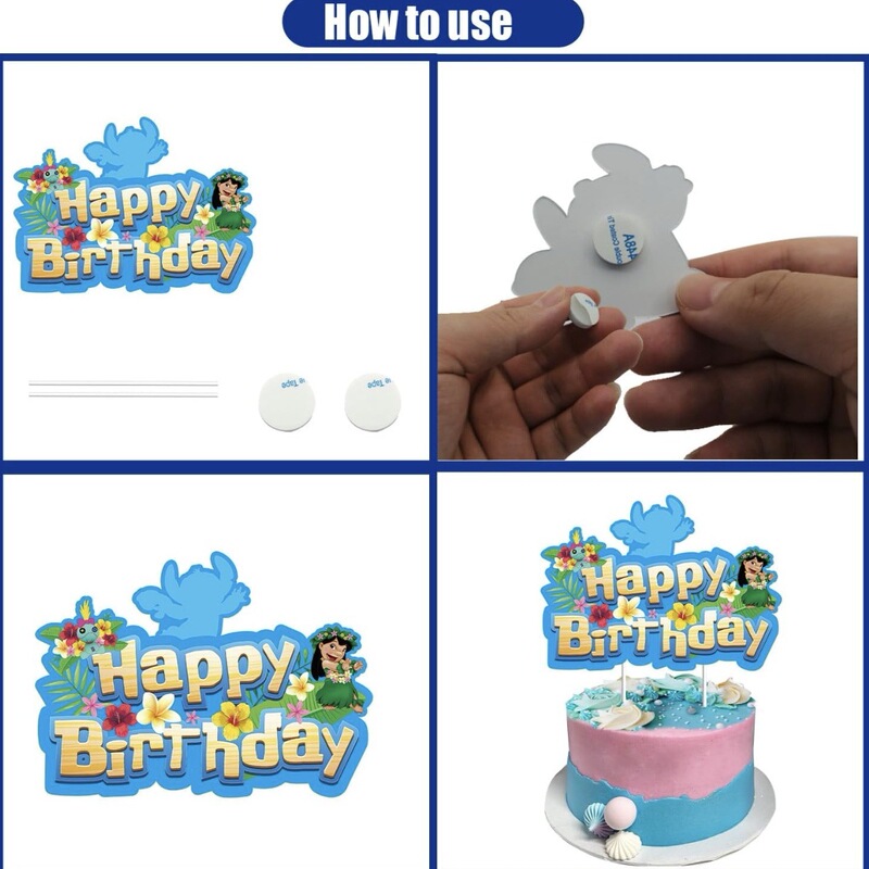 ステッチボーイ ブルーケーキインサート ステッチカード HAPPY BIRTHDAY ハッピーバースデーインサートフラグ|undefined