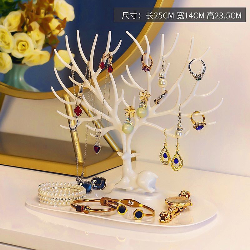 鹿のアクセサリーの展示棚鹿の角のピアスのイヤリングのアクセサリーのブレスレットのアクセサリーの寝室のデスクトップのネックレスのハンガー|undefined