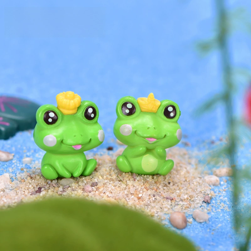 Plastic cute decorations PVC, frog, micro landscape, handmade, cute animals