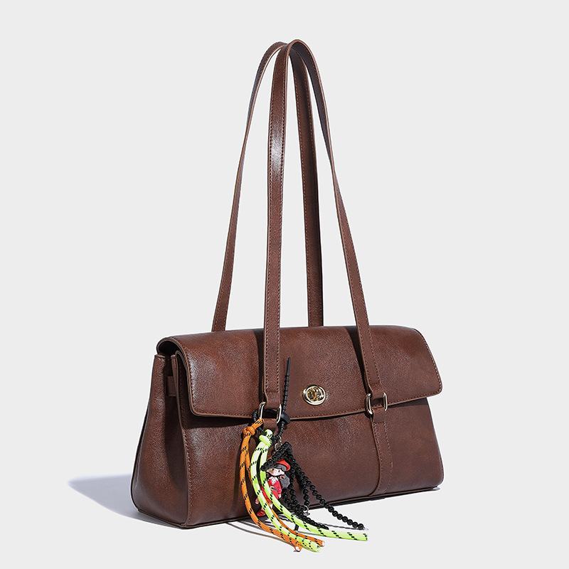 Grote capaciteit enkele schouder oksel met high-end gevoel, kralenhanger voor woon-werkverkeer, modieuze en veelzijdige handheld_voghion.com