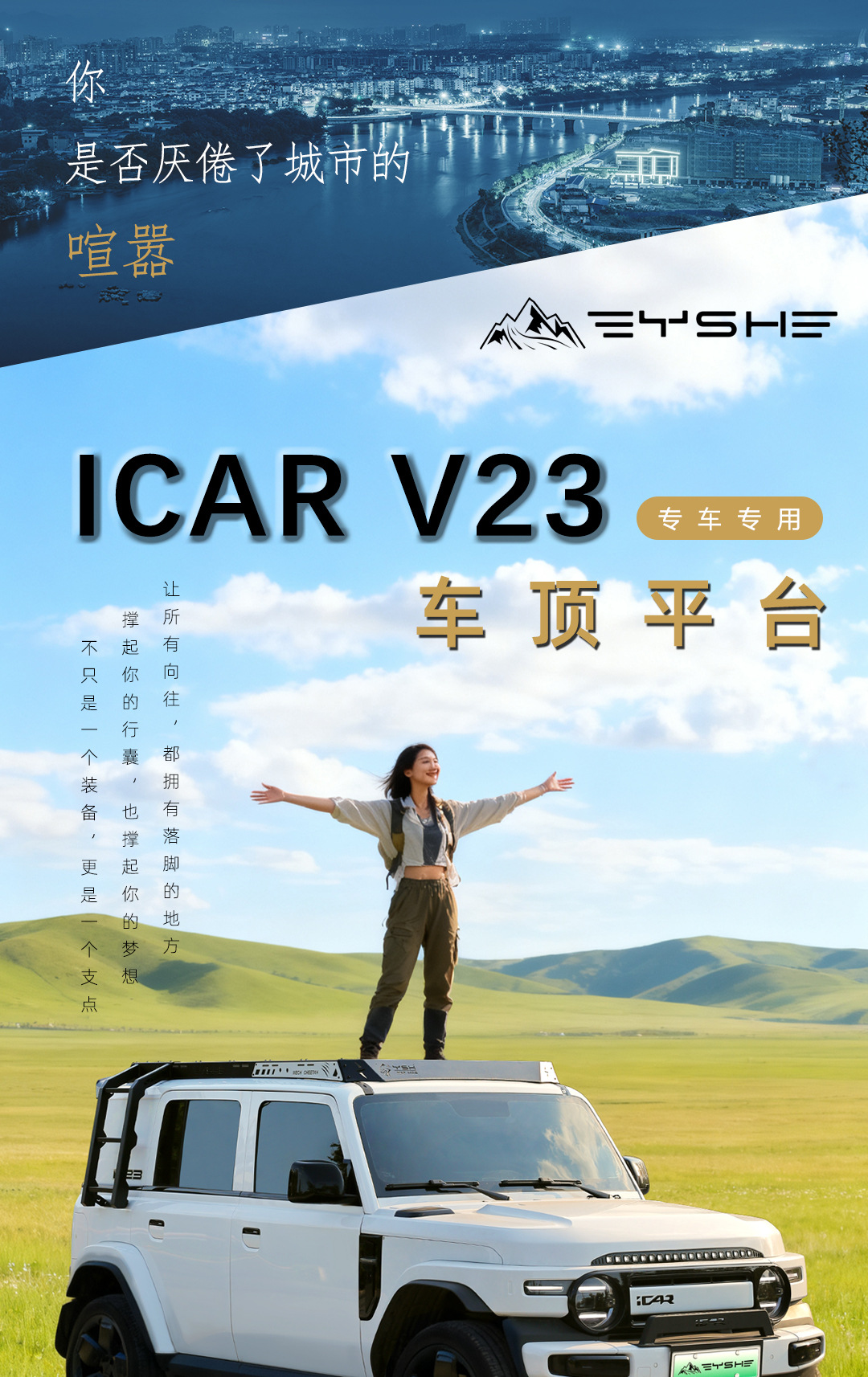 Roof Rack Modified Expansion Platform Side Ladder For ICAR V23