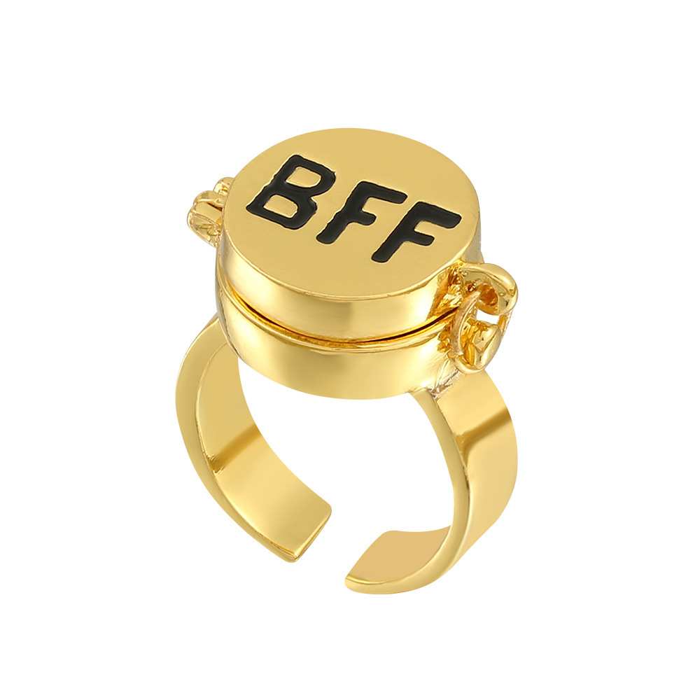 Fashion Letter Alloy Plating Unisex Rings display picture 3