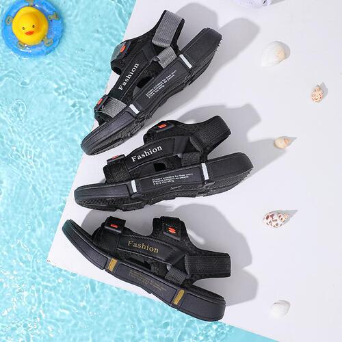 2025 new children's shoes, children's beach sandals, fashionable summer velcro, medium and large children's casual outdoor breathable sandals