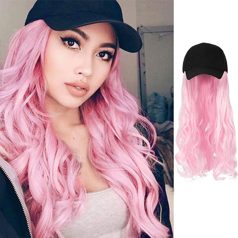 AliExpress new wig women's long curly hair hat integrated European and American duck tongue hair chemical fiber headgear manufacturers in stock AliExpress new wig women's long curly hair hat integrated European and American duck tongue hair chemical fiber headgear manufacturers in stock