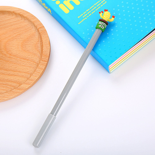 Korean Student Pen Creative Cactus Plant Shape Neutral Pen, Fresh and Cute Water-based Signature Pen