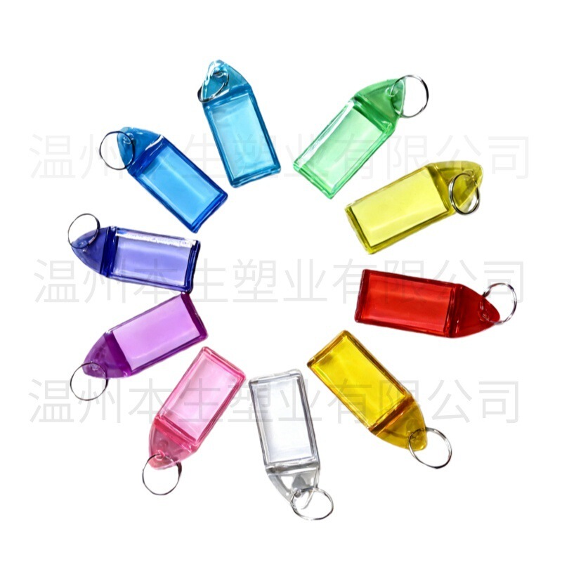 Cross-Border Hot-Selling Half-Crystal Colored Plastic Key Number Classification Tags Wholesale, Can Be Used as Key Tags