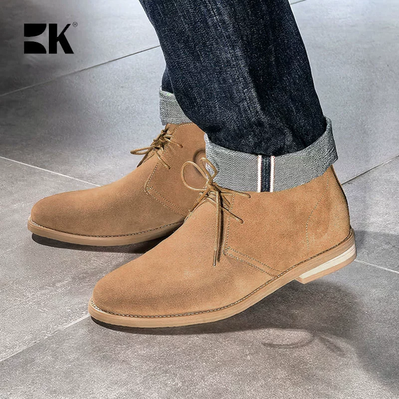 Новые мужские кожаные сапоги BK, кожаная обувь, мужские ботинки, мужская обувь на шнуровке, модные подходящие ко всему мужские ботинки