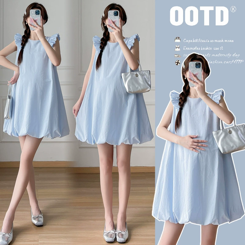 Подлинное платье для беременных 2024 новая одежда для беременных