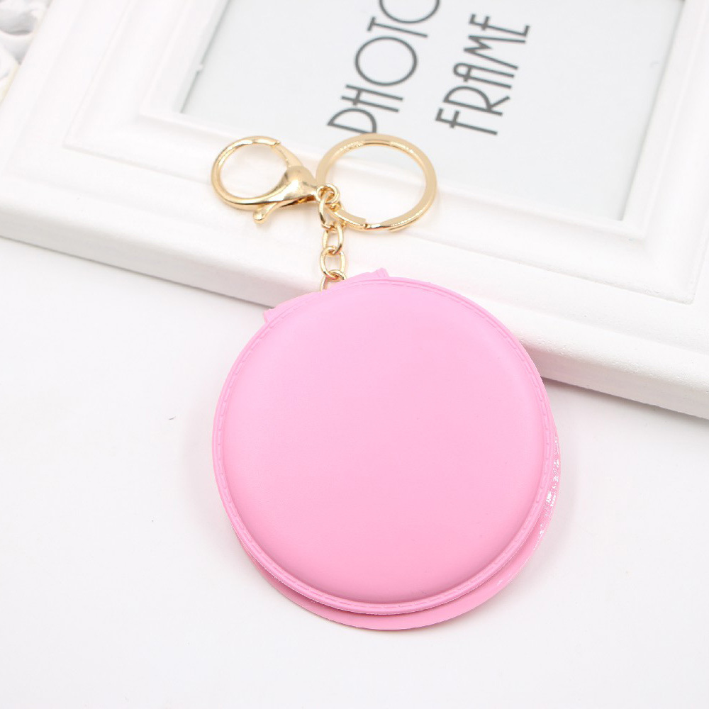 10-color Double-sided Small Mirror Bag Pendant Folding Makeup Small Makeup Mirror Ladies Boutique Gift Keychain display picture 6