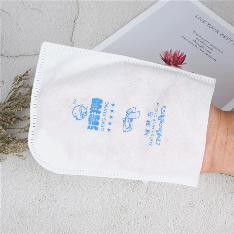 Одноразовая ткань для полировки обуви в отеле, сумка для полировки обуви из нетканого шелка, ткань для спанлей, хлопчатобумажная ткань, моющаяся оптом