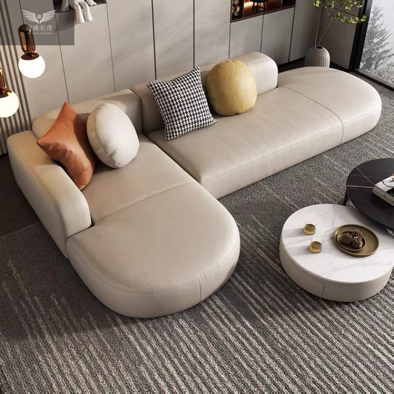 Sala de estar sofá de apartamento pequeño nórdico italiano minimalista hogar moderno ocio nuevo diseño sofá de tela de esquina grande