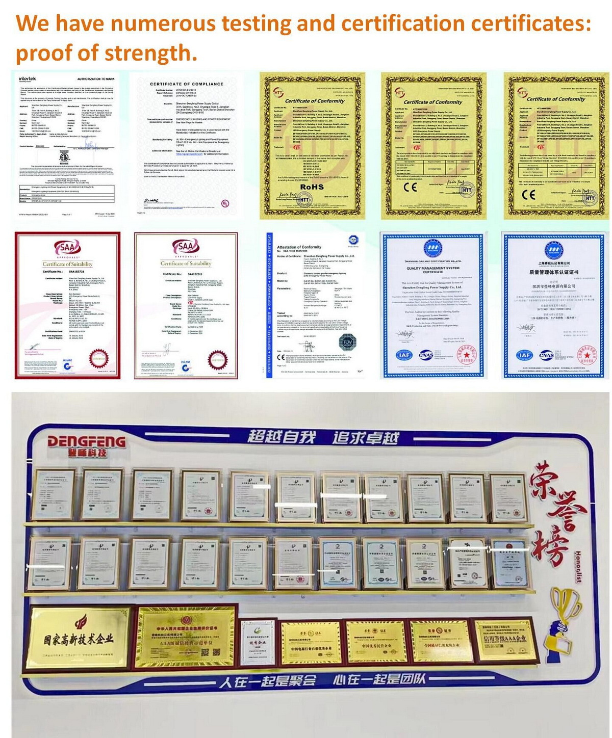 part of the certificate