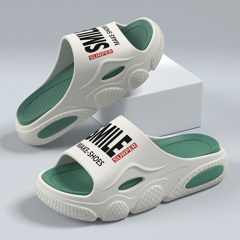 Men's Summer Popular Eva Slippers with Poop Feeling, Fashionable Thick-Soled Non-Slip Non-Stinky Feet Beach Casual Sandals