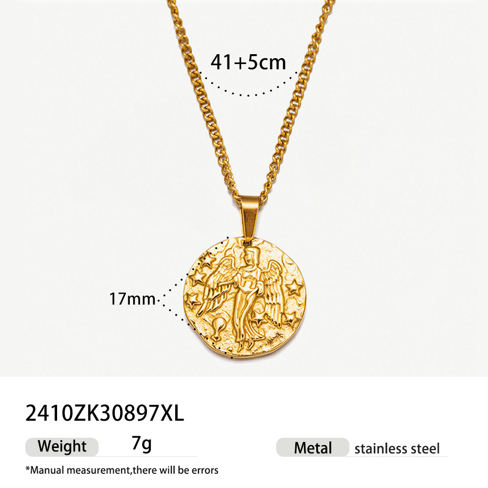 Collar de acero inoxidable TENA Europa y América lujo ligero nicho de moda accesorios versátiles colgante solar cadenas de clavículas ventas calientes transfronterizas