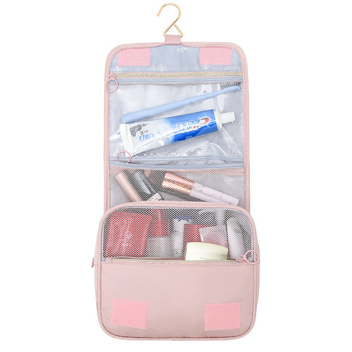 New travel storage cosmetics large capacity multifunctional hook wash bag folding cosmetic bag hanging internet celebrity bag