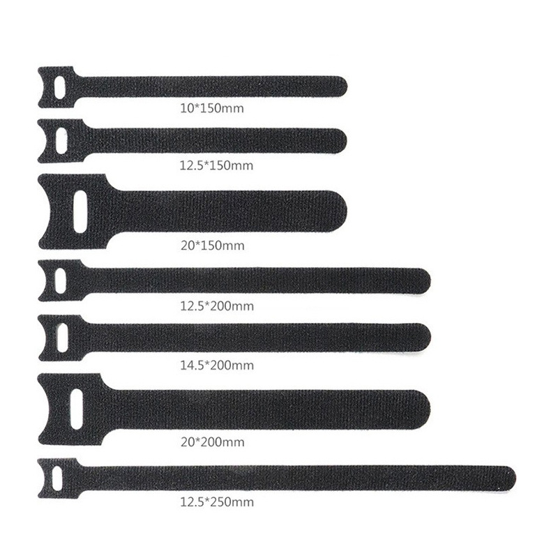 Correa de almacenamiento de cable de datos correa de cable de color correa de cable de espalda con espalda correa de hebilla adhesiva de espalda con espalda