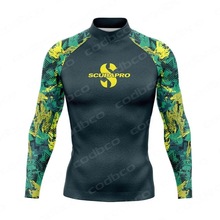 SCUBA斯库巴冲浪服UPF50防晒衣沙滩泳衣潜水服水母衣长袖分体上衣