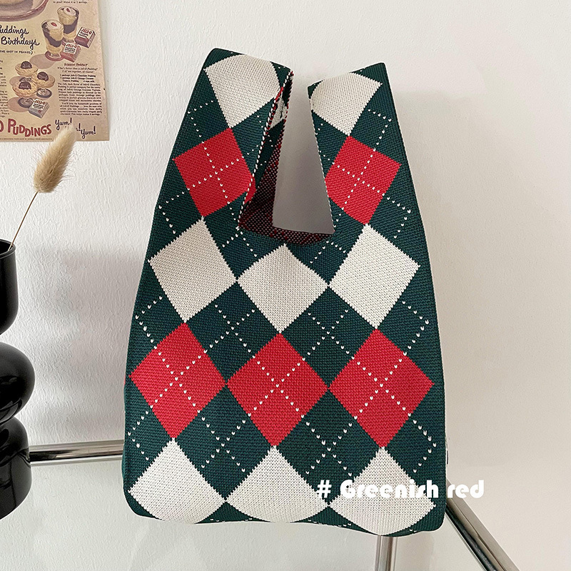 Bolsos, diseño de nicho femenino, bolso de punto personalizado, bolso tejido de un solo hombro de punto de todo fósforo, bolso de mano, bolso de mano