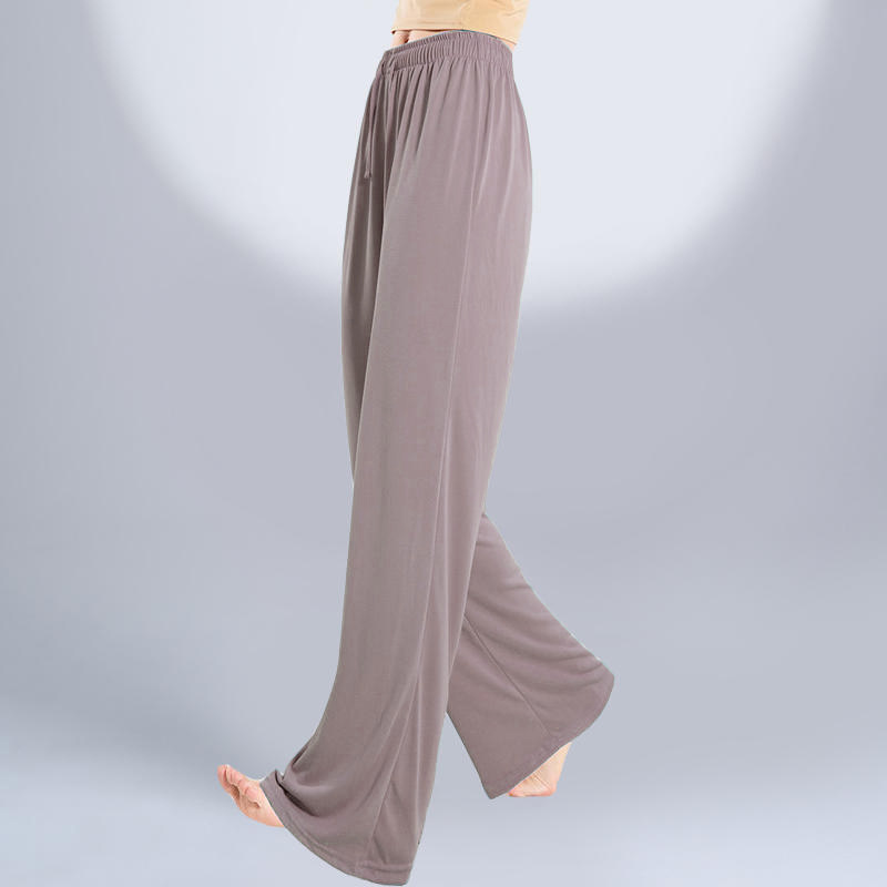 New dance trousers women's adult modern dance modal wide-leg pants women's straight loose body classical practice pants