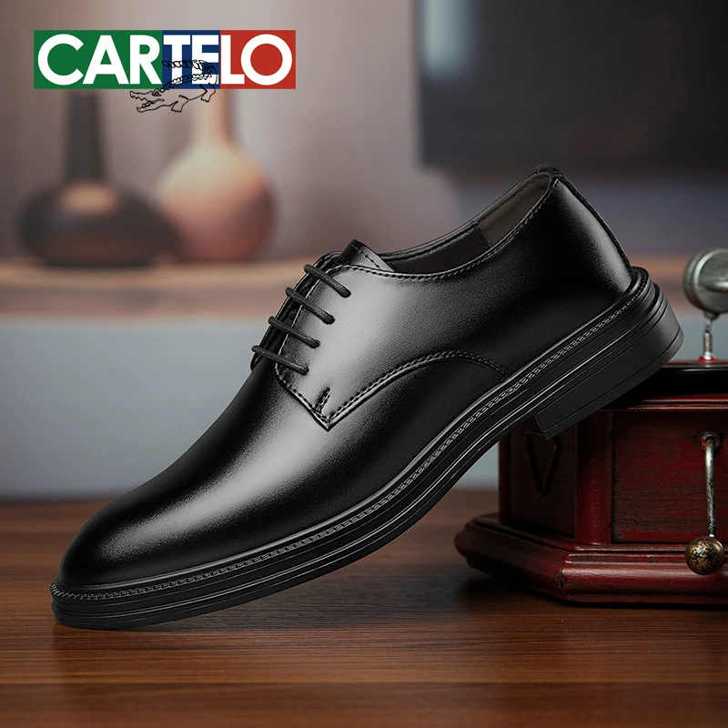 Кожаные туфли Мужские свадебные кожаные туфли с мягким подошвом в западной одежде