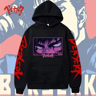现货代发跨境日漫Berserk 剑风传奇印花宽松休闲帽衫连帽卫衣批发