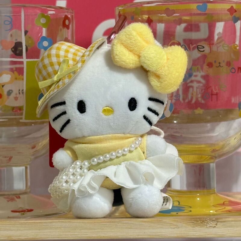 秋季新款格子礼帽kitty公仔钥匙扣星星挂件挂饰包包少女心可爱毛|undefined