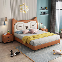 科技布床现代简约布艺床儿童床1.2米1.5米床软体床卡通床男孩女孩