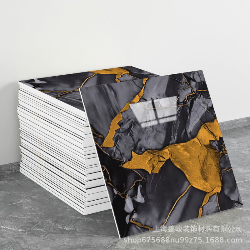 跨境出口批发30*30cm 仿瓷砖大理石纹自粘墙壁纸护墙板铝塑板贴纸|undefined