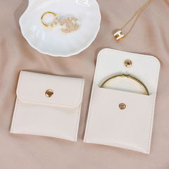 Lined Fabric Cover Bag for Jewelry Accessories, Button Envelope Bag, Buddha Beads Craftsmanship Bag, Necklace Fabric Bag, Desktop Jewelry Bag