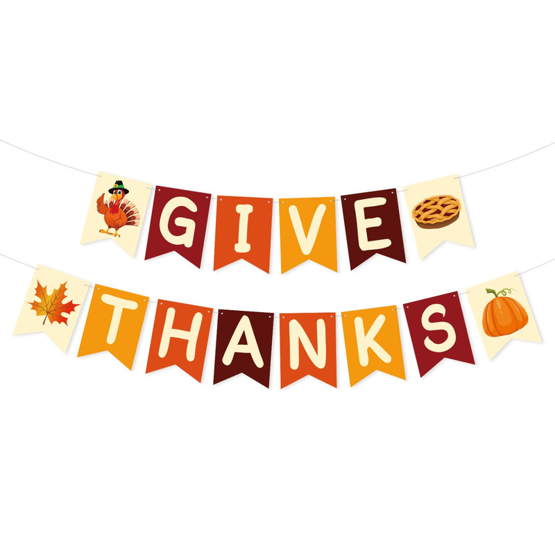 Cross-border Thanksgiving-themed decorations, autumn turkey and pumpkin party decoration supplies, banner arrangements, and string flags Cross-border Thanksgiving-themed decorations, autumn turkey and pumpkin party decoration supplies, banner arrangements, and string flags