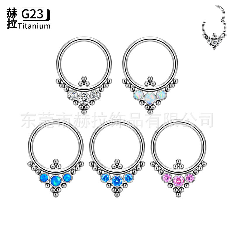跨境新款ASTM-F136鼻环G23钛合金时尚饰品耳钉耳环穿刺源头厂批发