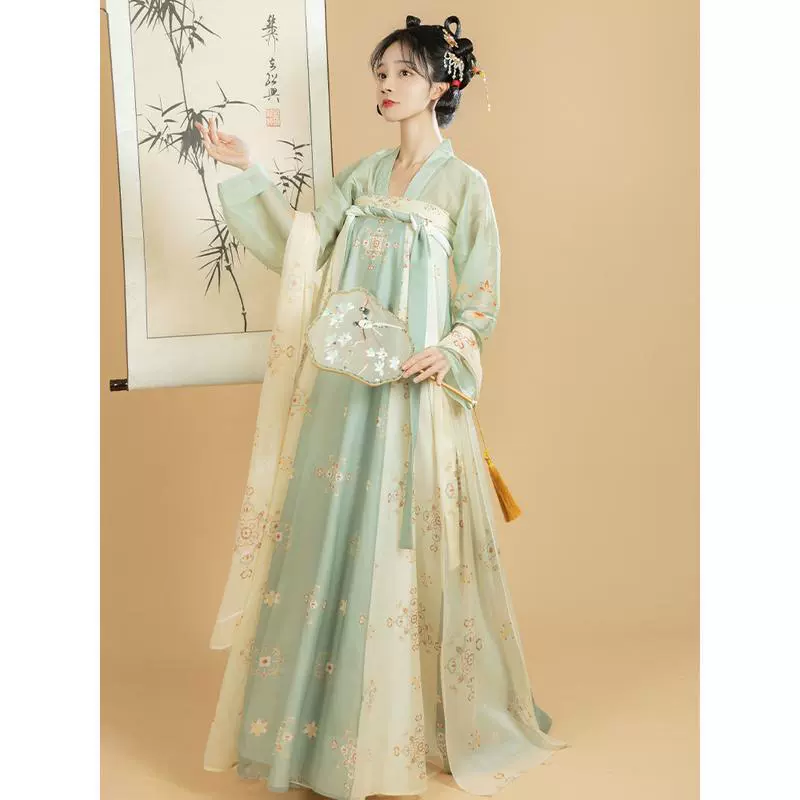 Xinan Xiangyuan создает полный набор нагрудных юбок с принтом, полный весенний и летний китайский стиль