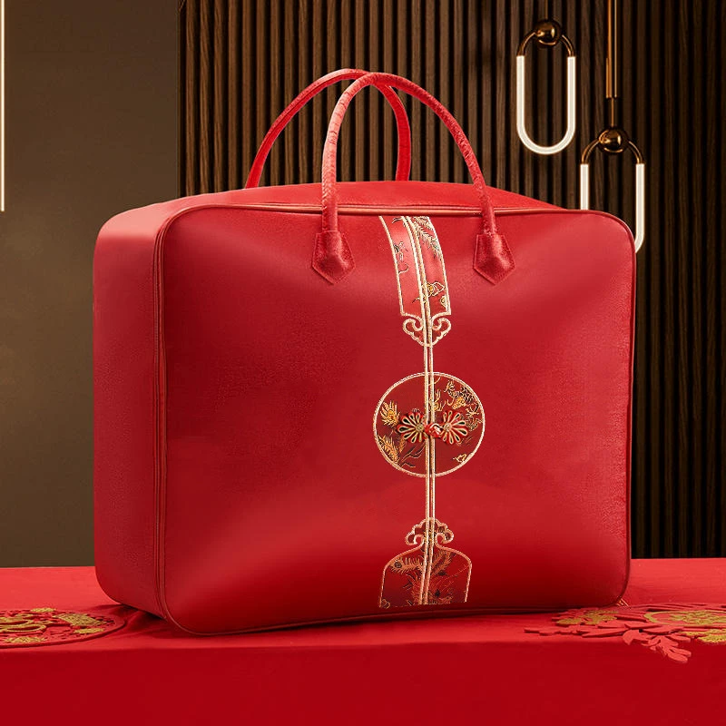 Свадебный комплект для хранения: красный свадебный плед, сумка для хранения, сатиновый оксфордский мешок, 4 предмета