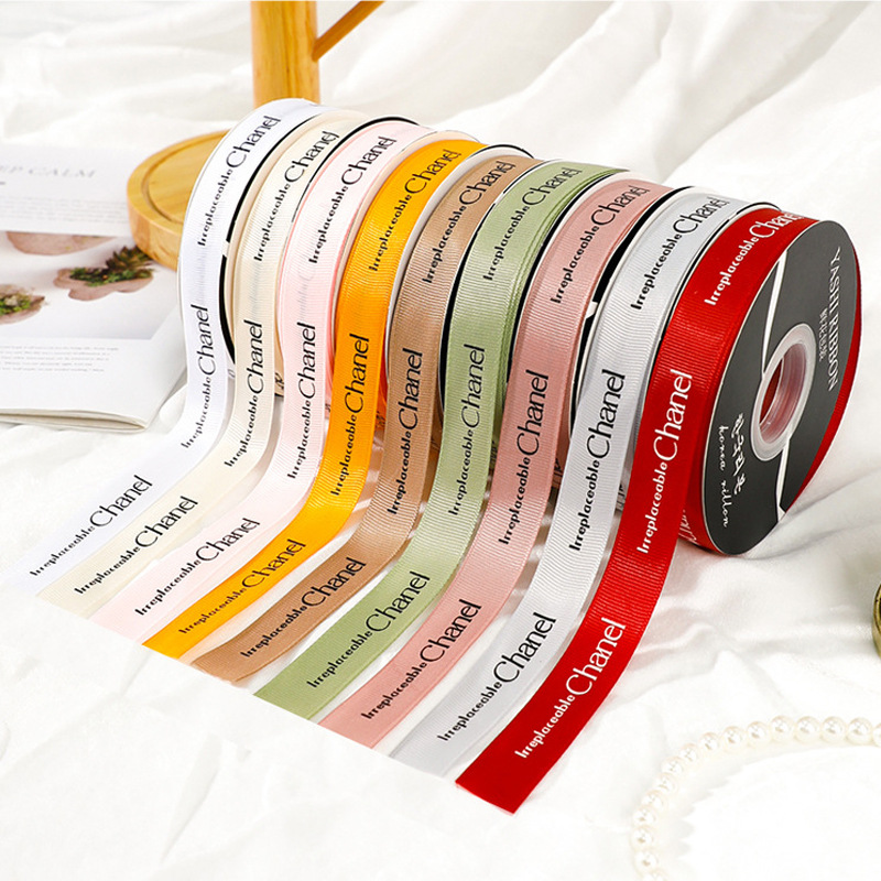 Xiaoxiangfeng 2.0cm cinta roscada en inglés 35 yardas flor regalo decoración con ramo cinta de embalaje pastel