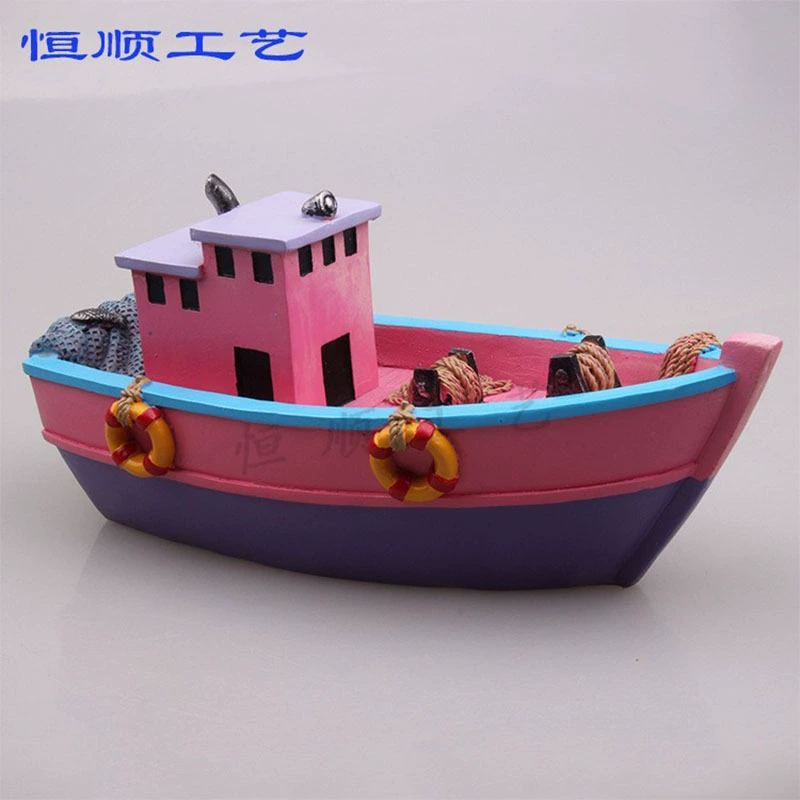 Туристический Сувенирный Бар Декоративная средиземноморская Смола маятник Смола рыбацкая лодка аквариум декоративная Смола Модель корабля 25 см