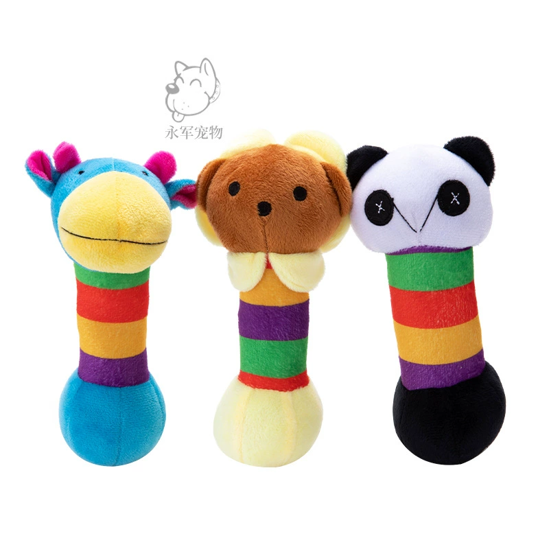 Амазонка собака игрушка милый мультфильм собака кукла собака шлифовальная палка животное плюшевые звук игрушка для домашних животных