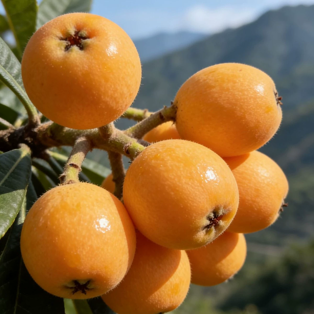 Свежий сичуаньский плод лохуата (ми-и), сезонный, собранный с высокогорных деревьев лохуата, оптом, цельный, премиум-качество, созревший на дереве, сладкий и сочный.