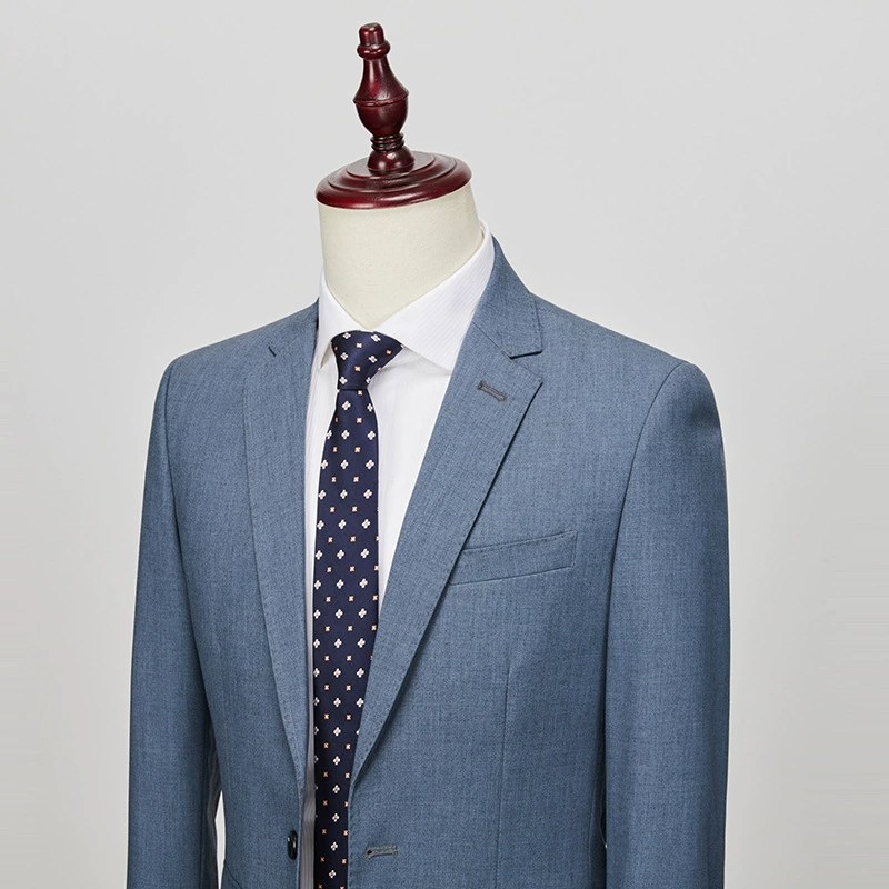 Suit, men's blue set, 2 pieces, plus size