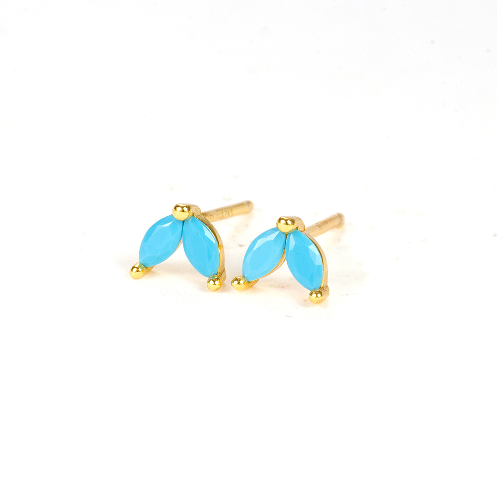 1 Pair Ig Style Geometric Plating Inlay Copper Zircon 18k Gold Plated Ear Studs display picture 18