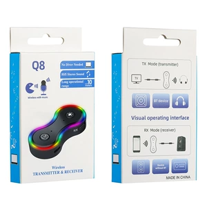 Avtomobil simsiz Bluetooth stik 5.3V sürücüsüz FM qəbuledici ötürücü 2-si 1-də AUX interfeysi