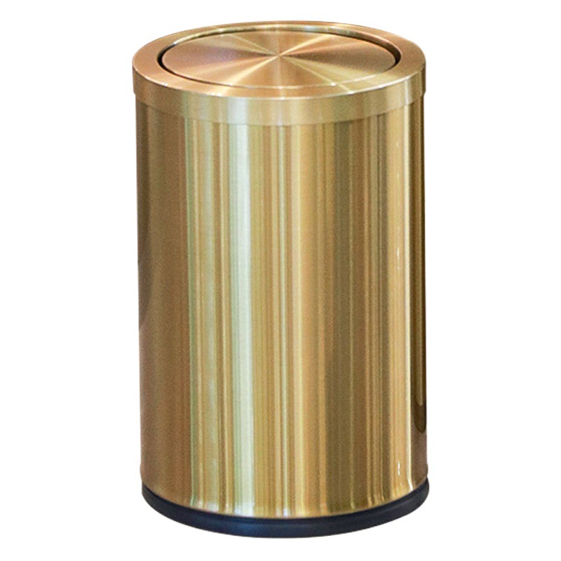 Basura simple tapa de acero inoxidable con tapa hogar Sala baño Hotel comercial luz lujo creativo